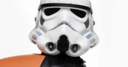 Commander Charlie in iconic white armor with orange accents, showcasing a detailed helmet design and trooper features.