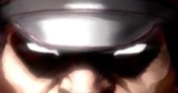Close-up of M. Bison from SFV, showcasing his intense expression and iconic military hat in a dramatic pose.