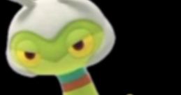Snail king character with a green body, white shell, and playful expression, embodying fun and whimsy in animation.