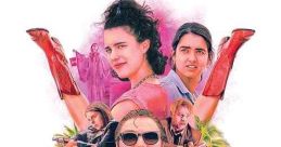 Drive-Away Dolls (2024) poster featuring quirky characters and vibrant visuals, showcasing a comedic journey to the South.