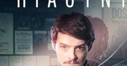 Character from "Operation Hyacinth" staring directly at the viewer, set against a vintage backdrop, showcasing 1980s Poland.