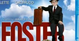 Foster (2011) Blu-ray cover featuring Toni Collette and Ioan Gruffudd with a child in a suit and briefcase against city backdrop.