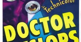 Movie poster for "Doctor Cyclops" (1940), featuring vibrant colors and a dramatic depiction of a woman in peril.