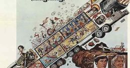 Retro poster for "The Big Bus" (1976), showcasing a comedic disaster film where humor meets chaos and every character faces doom.