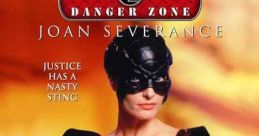 Joan Severance as Black Scorpion, embodying justice with a fierce look in a dramatic action film by Roger Corman.