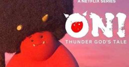 Characters from ONI: Thunder God's Tale sit together, showcasing vibrant animation and a mystical landscape.