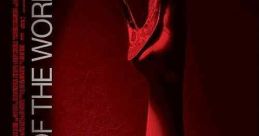 Stylized poster for "The Center of the World" featuring bold red tones and an evocative pose, highlighting themes of seduction.