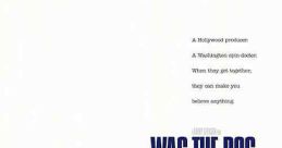 Wag the Dog" poster featuring Hollywood spin doctors creating a fake war, exploring themes of truth and manipulation.