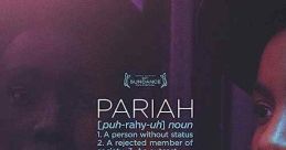 Pariah (2011) film poster featuring a definition of 'pariah' and a reflective character, highlighting themes of identity and belonging.