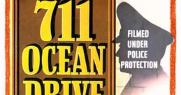 Retro movie poster for '711 Ocean Drive' (1950), showcasing the cast and themes of crime and protection.