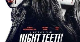 Poster for Netflix's Night Teeth, featuring vampires and a dark, urban nightlife theme with a dramatic color palette.