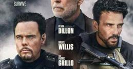 Thrilling poster of 'A Day to Die' featuring Bruce Willis, Kevin Dillon, and Frank Grillo ready for action.