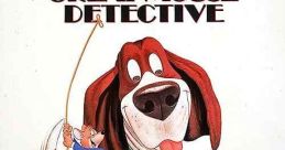 Colorful poster for "The Great Mouse Detective" featuring Basil, Dawson, and the charming cast of animal characters.