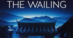 Mysterious entrance shrouded in darkness, glowing with fiery hues, evoking suspense from "The Wailing" (2016).