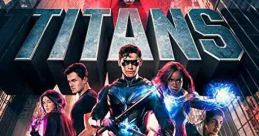 Titans characters unite in powerful poses, showcasing their abilities in a gritty cityscape for the new season on HBO Max.