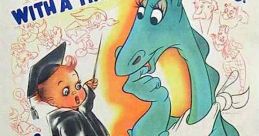 Walt Disney's The Reluctant Dragon poster featuring a boy in a graduation cap and a friendly dragon, showcasing whimsical elements.