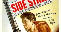 Classic film poster for "Side Street" (1950), featuring characters caught in temptation and fate’s intrigue.