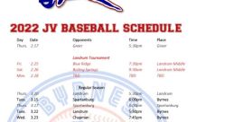 TVHS JV 2024 Baseball Reg Season