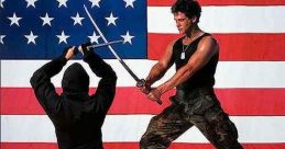 American Warrior (1985) American soldier, obviously very skilled in martial arts, single-handedly takes on mercenaries in the