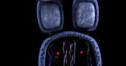 Withered Bonnie from Five Nights at Freddy's in a menacing jumpscare pose, showcasing haunting red eyes and exposed wires.