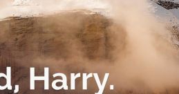 Majestic mountain landscape with clouds, featuring the iconic phrase "You're a Wizard, Harry." capturing magical adventure.