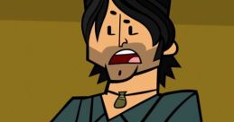 Chris McLean from Total Drama showcases his signature style and expressive personality in a colorful animated setting.