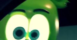 Excited Gummy DJ character with glowing eyes, promoting fun and energy at a lively event atmosphere.