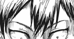 Intense expression of a character from Jujutsu Kaisen, showcasing emotion and determination in a black-and-white style.