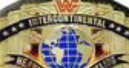 WWF Intercontinental Championship belt featuring a blue globe design, symbolizing prestige in wrestling history.