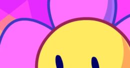 Cheerful Flower character from BFB with a smiling face against a vibrant pink background, embodying positivity and fun.
