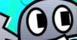 Stylized character "Euler" from Bfb with a playful expression, emphasizing attention with vibrant background colors.