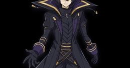 Mysterious character Cid in a dark, cloaked outfit, exuding an aura of power and intrigue in a fantasy world.