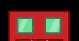 Red robotic character from BFDI, featuring green eyes and a smiling mouth, unique design elements and Morse code theme.