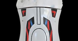 Sleek Vistamp design showcasing a unique pattern in red and blue on a white background for enhanced aesthetic appeal.