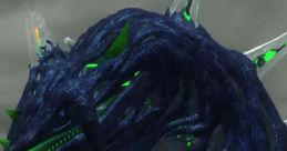 Majestic dragon with glowing green accents, emerging from ice, embodies the essence of Perfect Chaos in an epic landscape.