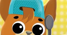 Fox Linkuad character with a microphone, wearing a cap and necklace, showcasing a fun and energetic vibe for kids.
