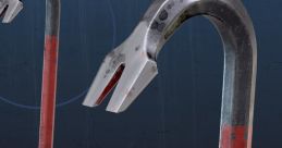Rusty crowbar with red handle, a signature tool from Half-Life, showcasing detailed wear and iconic design.