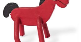 Pokey horse of red clay from Gumby