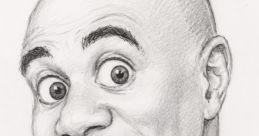 Curse-filled parody of Steve Harvey showcasing an exaggerated facial expression and playful styling.
