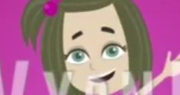 Cheerful animated character Rosie from Acapela, wearing a colorful t-shirt and welcoming viewers with excitement.