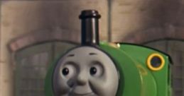 Percy the Small Engine smiles in the TATMR Director's Cut, showcasing his cheerful and friendly personality.