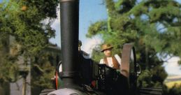 Trevor the Traction Engine smiles brightly among lush green scenery in the Railway Adventures series, showcasing his charm.