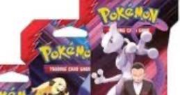 Pokémon trading card packs featuring Mewtwo and characters from "Destined Rivals" series. Perfect for collectors and fans.