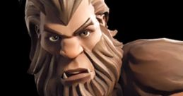 Bigfoot character from Fortnite, showcasing a fierce expression, detailed facial features, and iconic shaggy hair.
