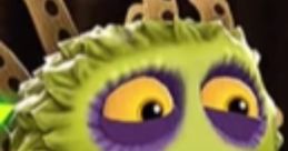 Green monster character with a big grin and unique features, associated with FwoOT, exuding playful charm and fun.
