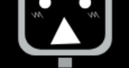 Cute cartoon computer character with green hair, featuring expressive eyes and a triangular mouth, set against a dark background.