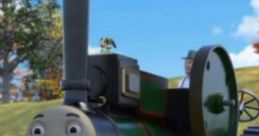 Trevor the Traction Engine smiles in a vibrant landscape, showcasing his role in the CGI Era of the beloved series.