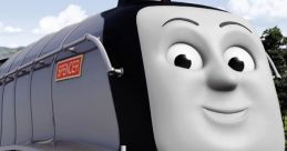 Spencer the Express Engine smiles confidently on the tracks, showcasing his sleek design from the CGI Era of Thomas & Friends.