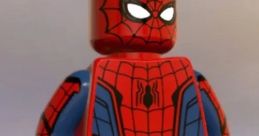 Lego figure of Peter Parker as Spider-Man, showcasing vibrant red and blue suit design from Lego Marvel Superheroes 2.