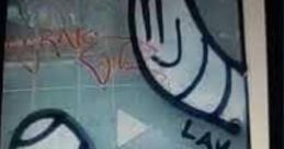 Playful Wormboy graffiti from the Mario and Luigi show, featuring a smiling worm design with vibrant colors.